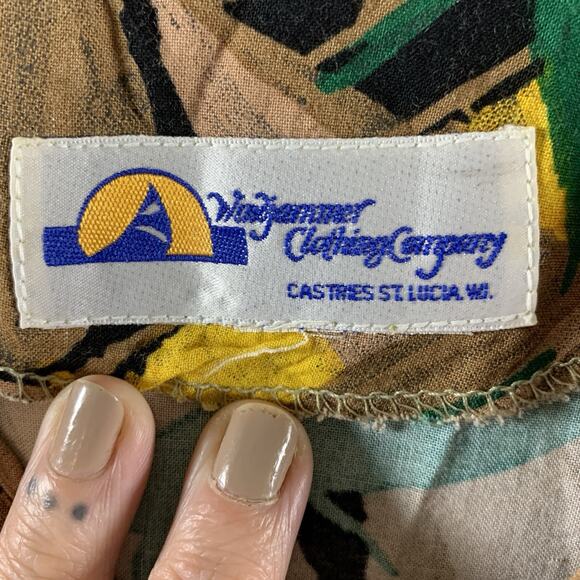 VTG Women 2 pc Set Tank Shorts Sz S Tropical Island Tiki Party Hawaiian Resort‎ - Picture 16 of 16